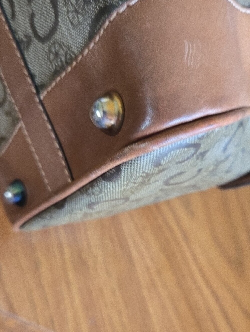 Celine Vintage Macadam Canvas Top Handle  W/ COA - Picture 11 of 15